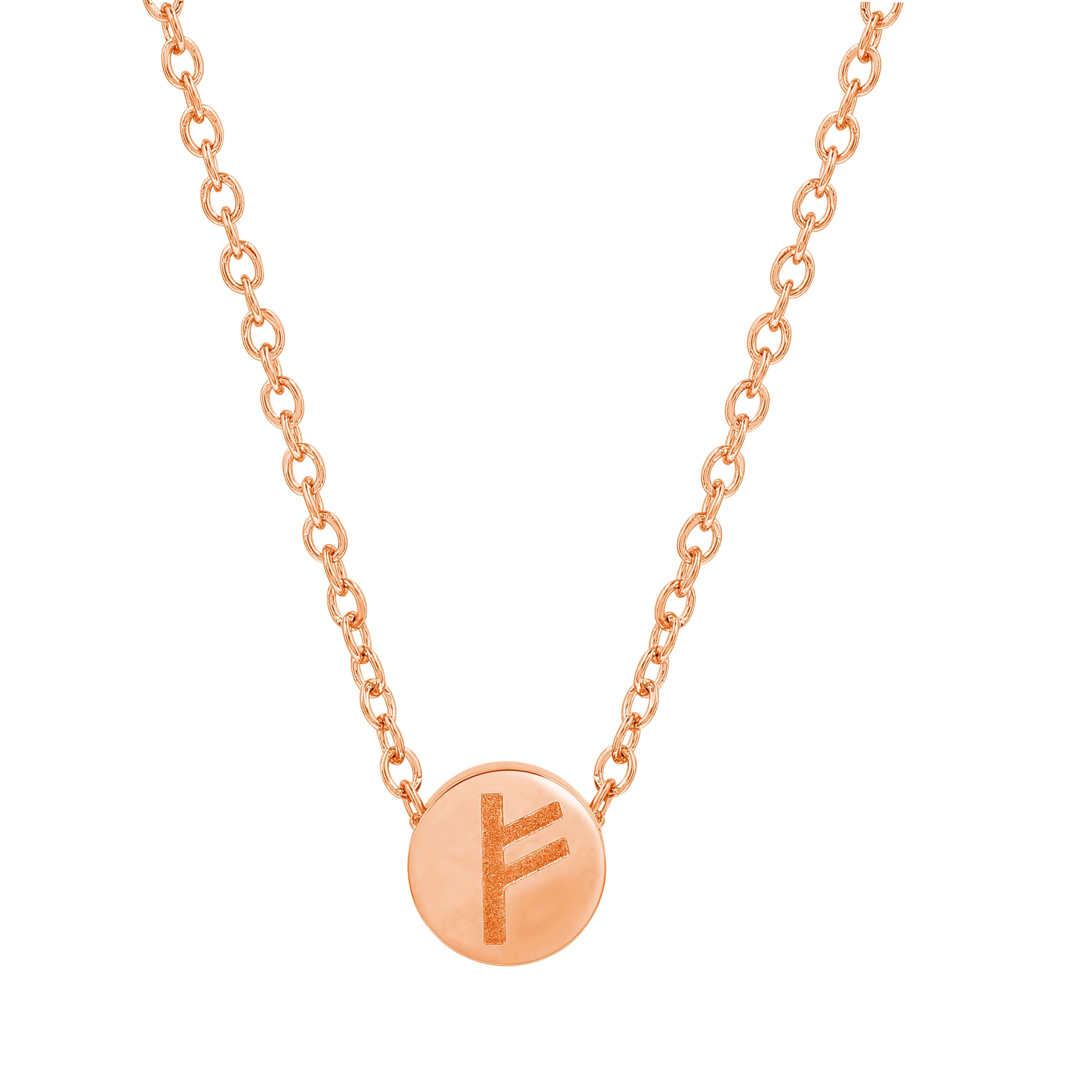 Pre-Order: Freya Fehu Rune Mini Pendant Necklace  (Ships ends April 2025)