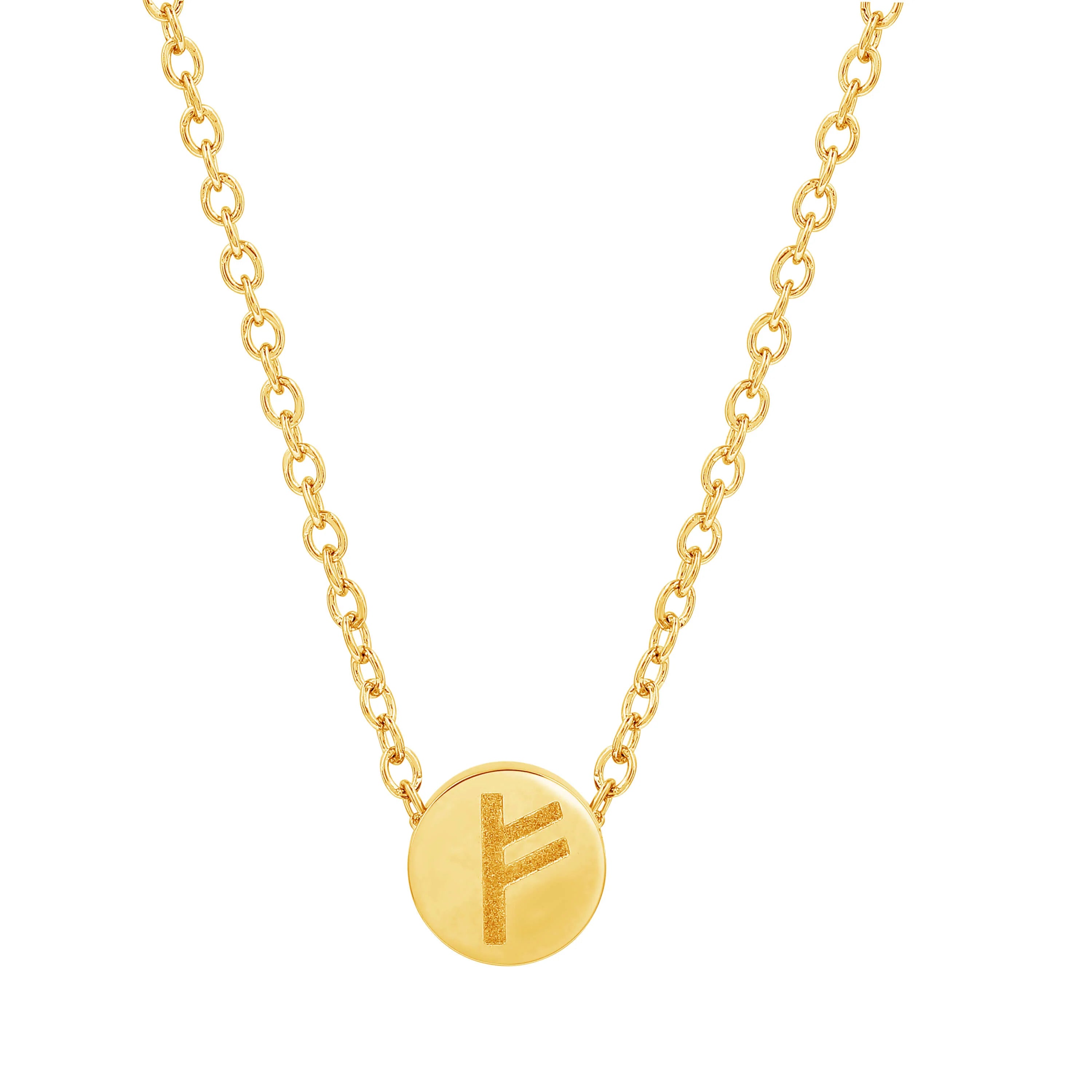 Pre-Order: Freya Fehu Rune Mini Pendant Necklace  (Ships ends April 2025)