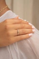 Triple Moon Goddess Pentagram Ring